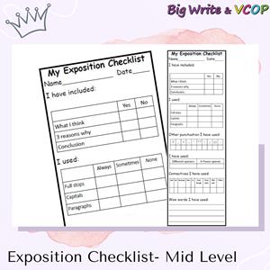 Exposition Checklist - Mid Level