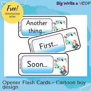 Opener Flash Cards- Cartoon Boy Design