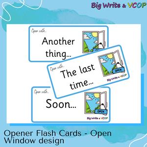 Opener Flash Cards- Open Window Design