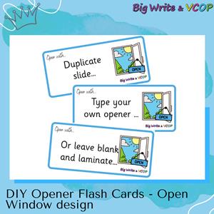 DIY Opener Flash Cards- Open Window Design