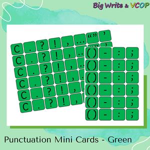 Punctuation Mini Cards - Green