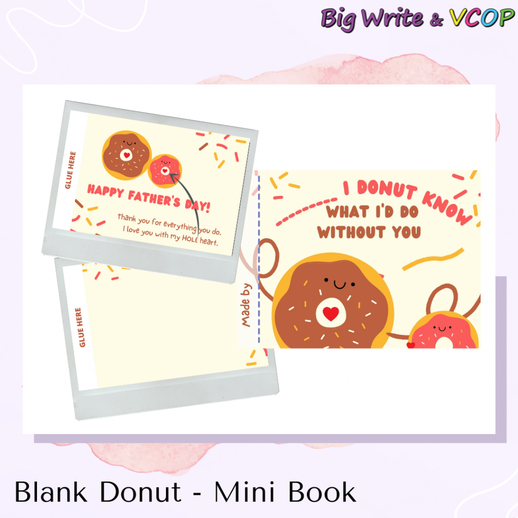 Blank Father's Day Donut - Mini Book