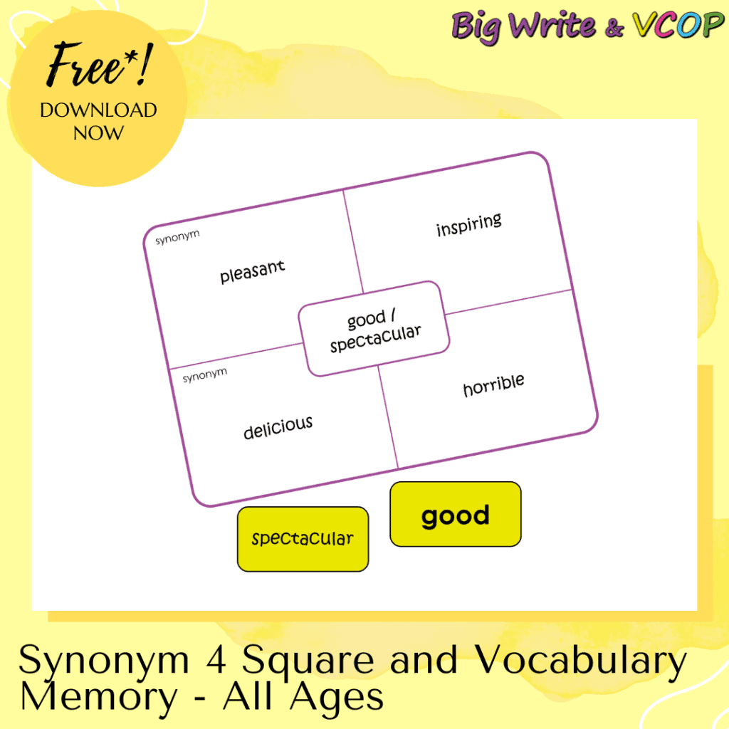 Synonym 4 Square and Vocabulary Memory